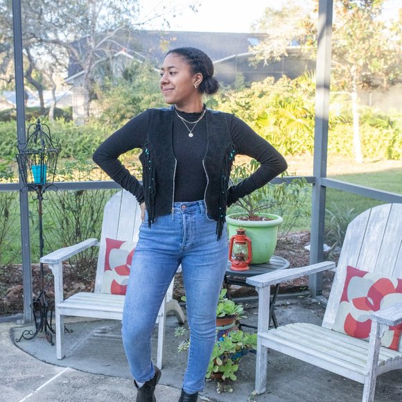 Vintage Katch Me West Genuine Leather Vest - Picture 2 of 7